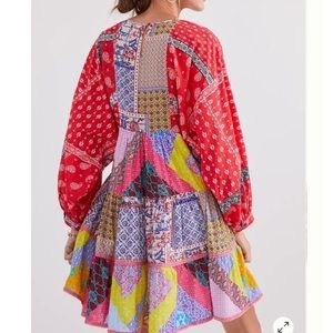 Anthropologie Tiered Patchwork Let Me Be Dress